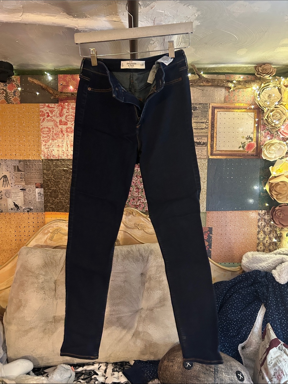Abercrombie & Fitch Navy Skinny Jeans